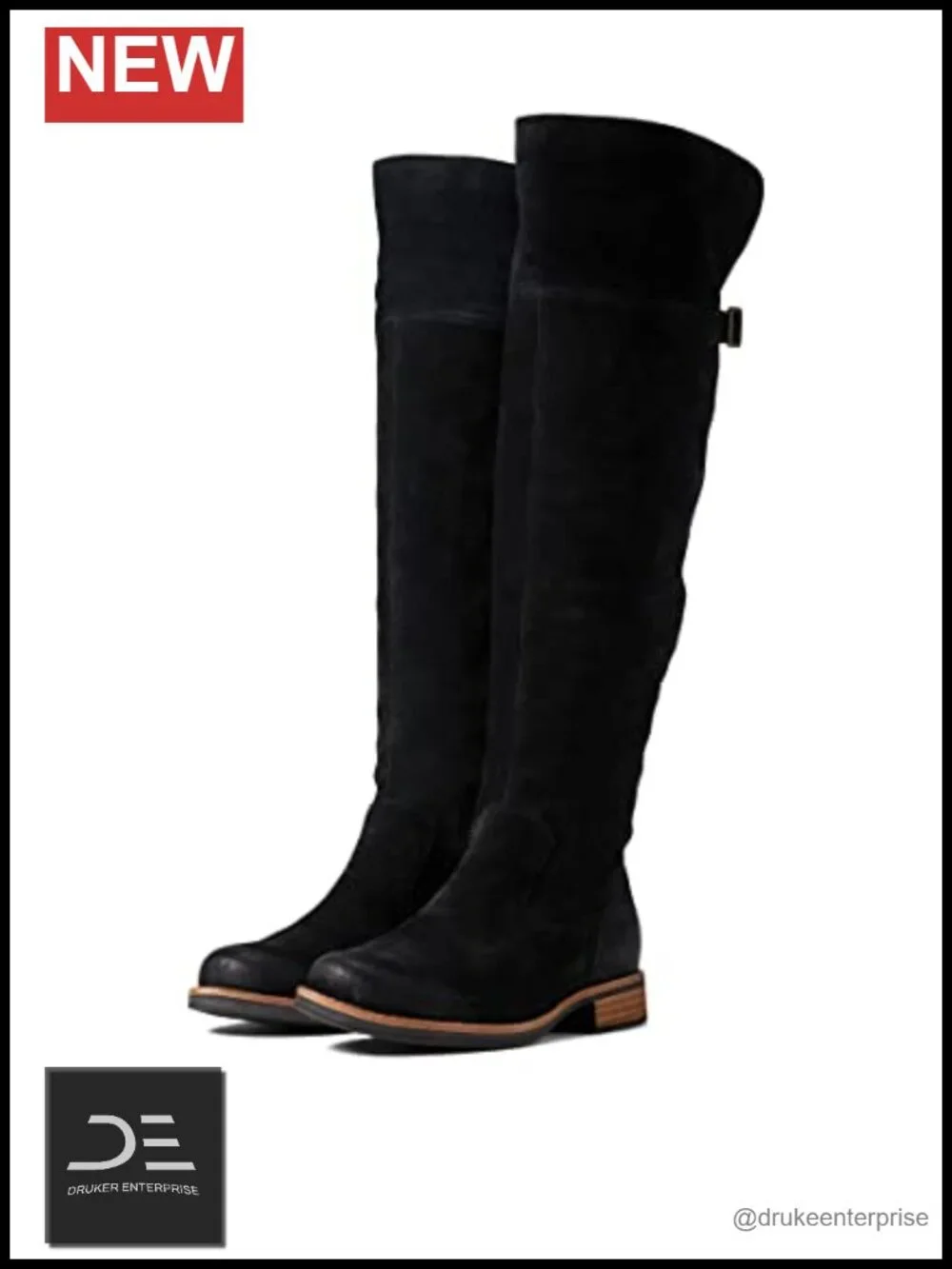 Suede Leather Above-Knee Boots Over the Knee Block Heel